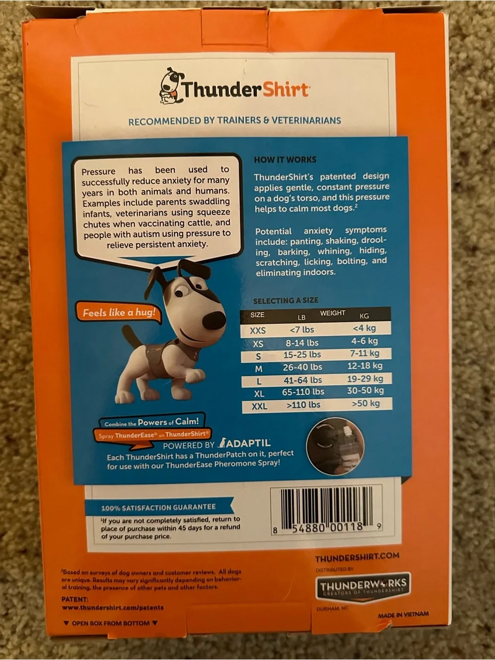 Thundershirt Dog Anxiety Wrap - Solid Gray